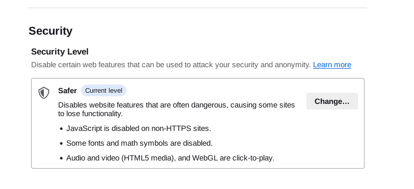 Tor Browser Security Settings for Safe Darknet Link Access