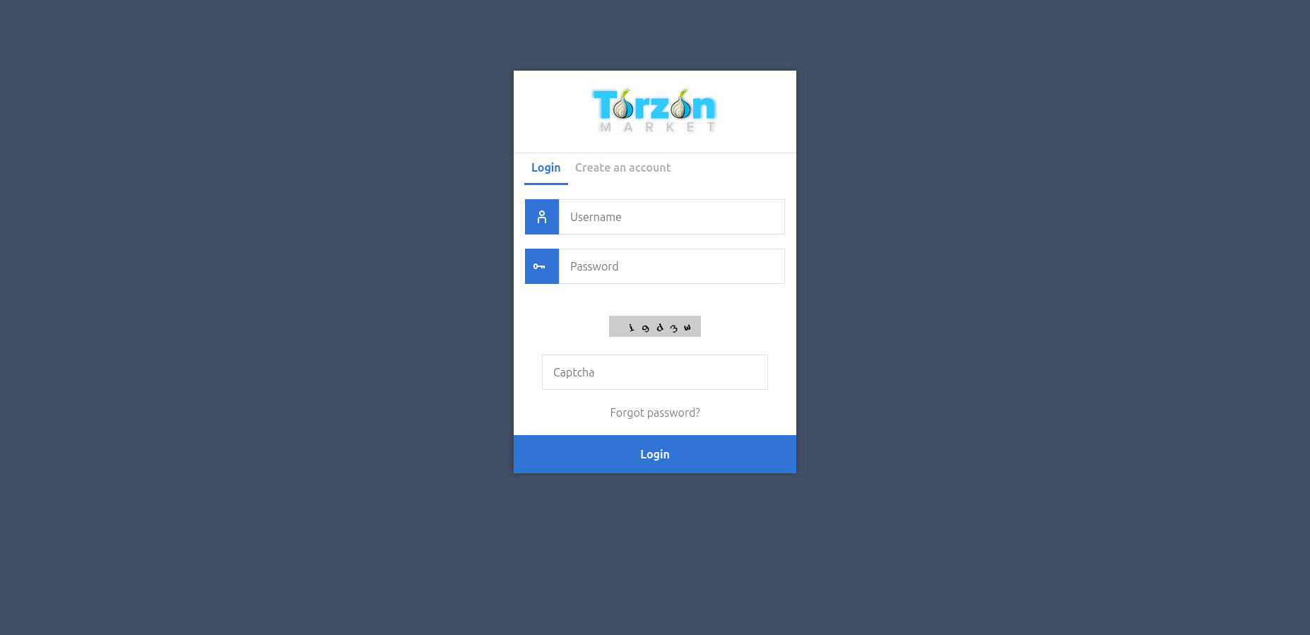 TorZon Login Interface